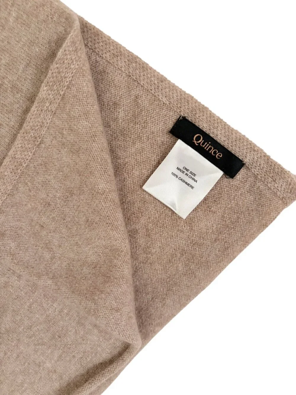 QUINCE cashmere wrap scarf Oatmeal beige